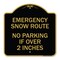 Signmission Emergency Snow Route No Parking Emergency Snow Route No Parking If Over 2 Inches, BG-1818-24108 A-DES-BG-1818-24108 - alternate 1
